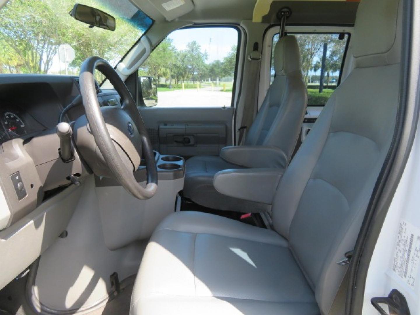 2014 White /Gray Ford E-Series Van (1FTNE1EW1ED) , Automatic transmission, located at 4301 Oak Circle #19, Boca Raton, FL, 33431, (954) 561-2499, 26.388472, -80.084045 - Photo#85